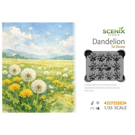 SCENIX Studio P35003 1/35 Dandelion for Diorama (12pcs) - Scenics & Diorama