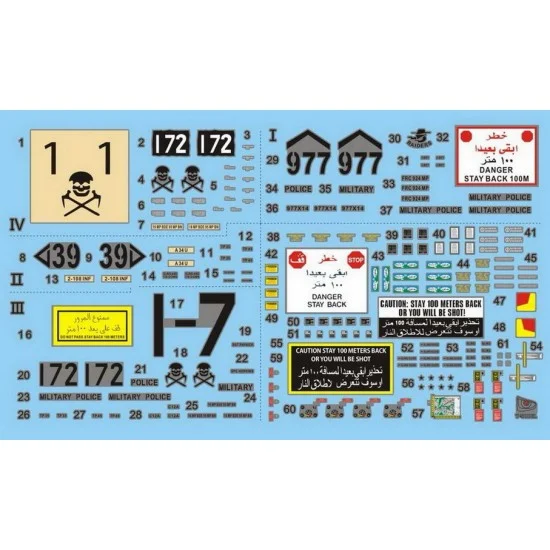 Galaxy Hobby T-MTK72015 1/72 US M1114 & Equipment Decal Set