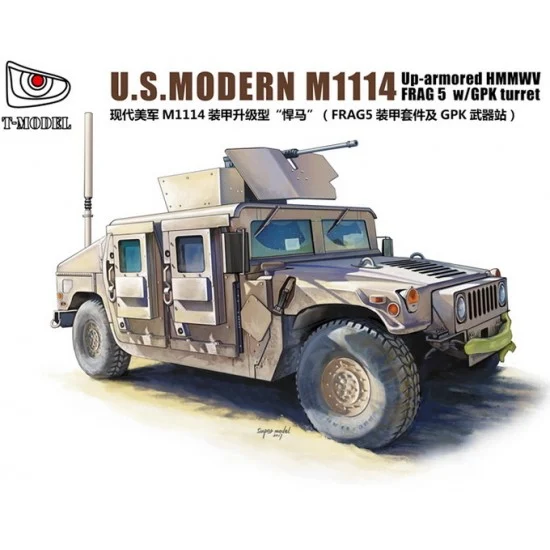 Galaxy Hobby T-MTM7203 1/72 Modern US M1114 Up-armoured HMMWV FRAG 5 w/GPK Turret
