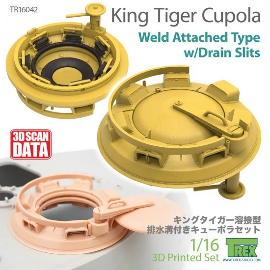 T-Rex Studio R16042 1/16 King Tiger Cupola Weld Attached Type w/Drain Slits