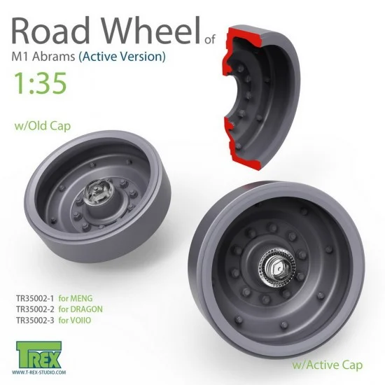 T-Rex Studio R35002-3 1/35 M1 Abrams Road Wheel Set for VOIIO kits