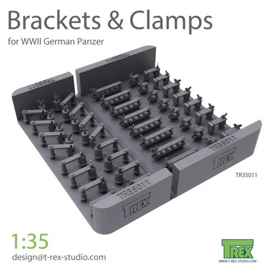 T-Rex Studio R35011 1/35 German Panzer Brackets & Clamps