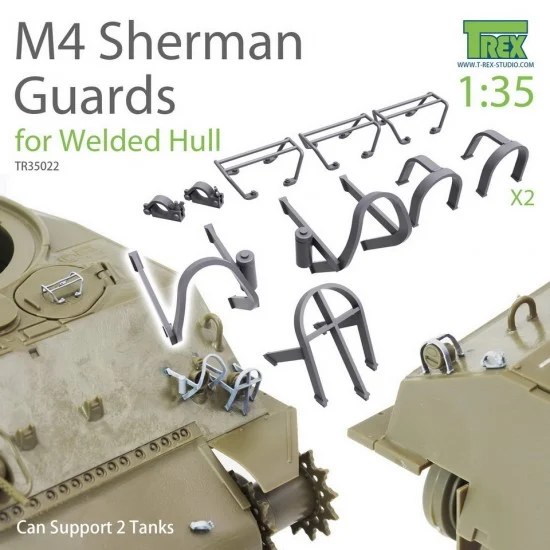 T-Rex Studio R35022 1/35 M4 Sherman Guards Set (for Welded Hull) for 2 Tanks