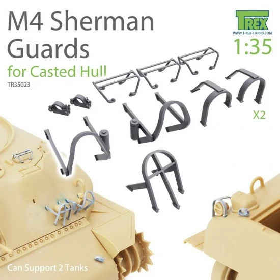 T-Rex Studio R35023 1/35 M4 Sherman Guards Set (for Casted Hull) for 2 Tanks