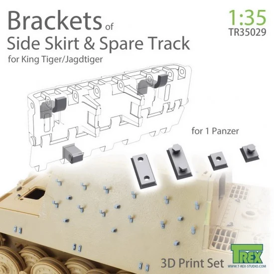 T-Rex Studio R35029 1/35 KingTiger/Jagdtiger Brackets of Side Skirt & Spare Track