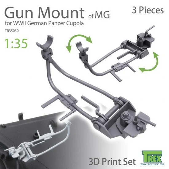 T-Rex Studio R35030 1/35 WWII German MG AA Gun Cupola Mount (3pcs)