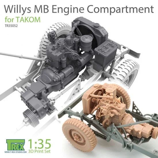 T-Rex Studio R35052 1/35 Willys MB Engine Compartment Set for Takom kits