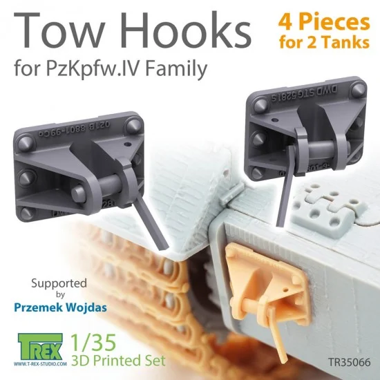 T-Rex Studio R35066 1/35 Tow Hooks for PzKpfw.IV Family (8pcs for 2 Tanks)