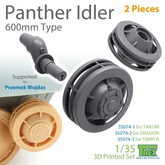 T-Rex Studio R35074-2 1/35 Panther Idler 600mm Type (2pcs) for Dragon
