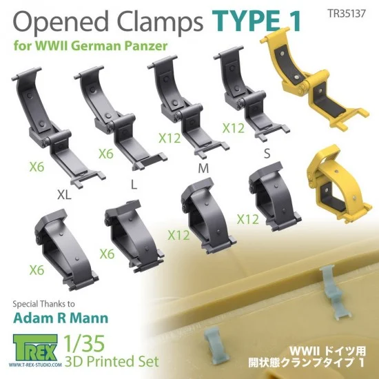 T-Rex Studio R35137 1/35 Opened Clamps Type 1 for WWII German Panzer