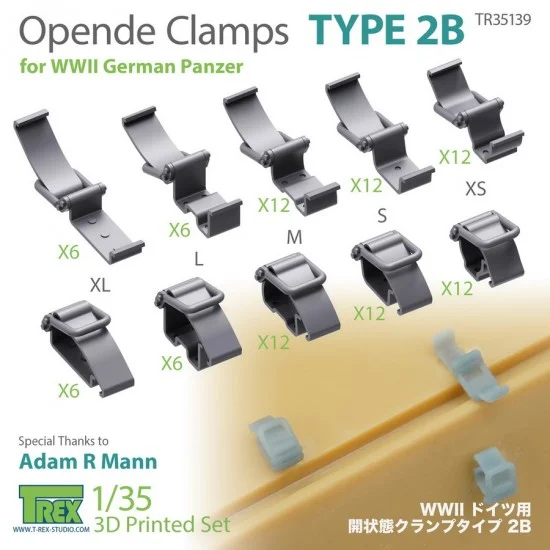 T-Rex Studio R35139 1/35 Opened Clamps Type 2B for WWII German Panzer