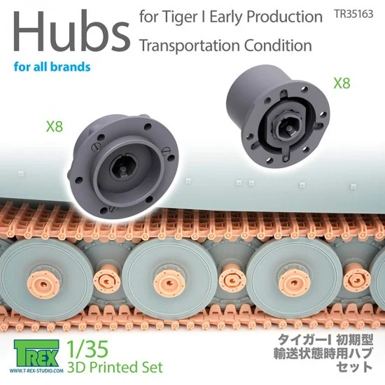 T-Rex Studio R35163 1/35 Tiger I Early Production Hubs for Transportation Condition
