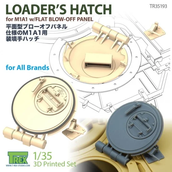 T-Rex Studio R35193 1/35 Loader's Hatch for Early M1A1 with Flat Blow-Off Panel