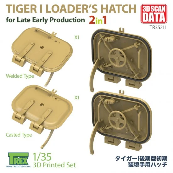 T-Rex Studio R35211 1/35 Loader's Hatch for Tiger I Late Early Production Casted and Welded 2in1