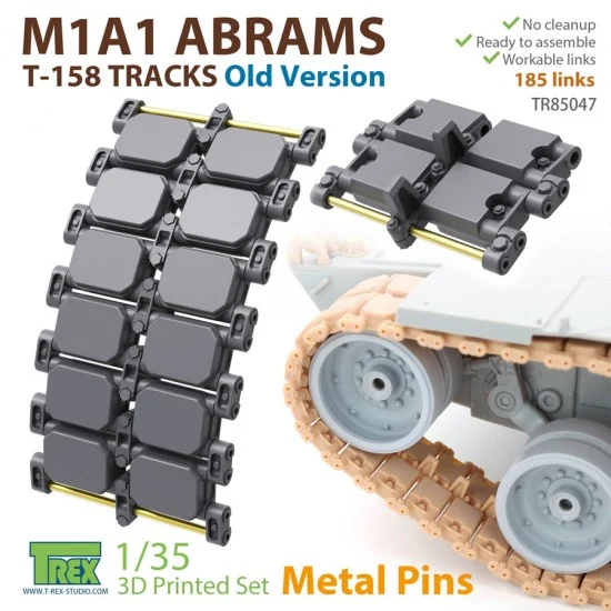 T-Rex Studio R85047 1/35 M1A1 Abrams T-158 T-Racks Old Version (metal pins)