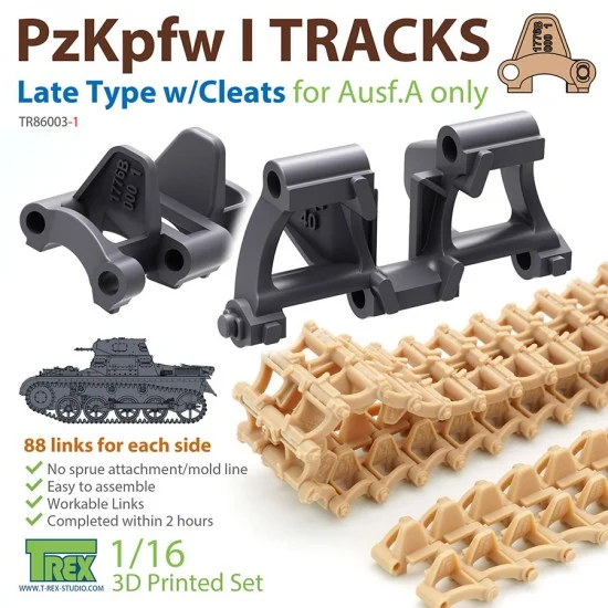 T-Rex Studio R86003-1 1/16 PzKpfw I Tracks Late Type w/Cleats for Ausf.A