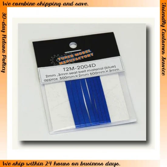 T2M 2004D 2mm,3mm Seat Belt Material (Blue) - Model Cars