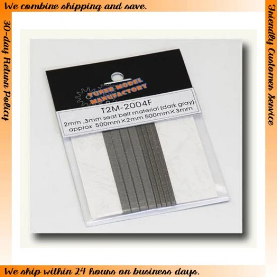 T2M 2004F 2mm,3mm Seat Belt Material (Dark Gray) - Model Cars