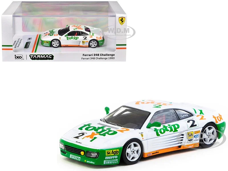 Ferrari 348 Challenge #2 Paolo Cutrera "Ferrari 348 Challenge" (1993) "Hobby64" Series 1/64 Diecast Model Car by Tarmac Works - Ferrari Models