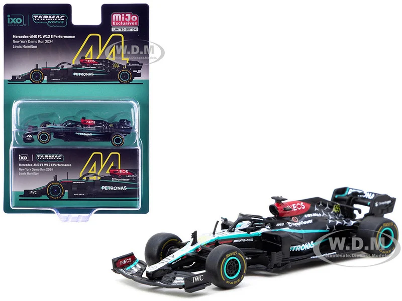 Mercedes-AMG F1 W12 E Performance #44 Lewis Hamilton Formula One F1 "New York Demo Run" (2024) "Global64" Series 1/64 Diecast Model Car by Tarmac Works