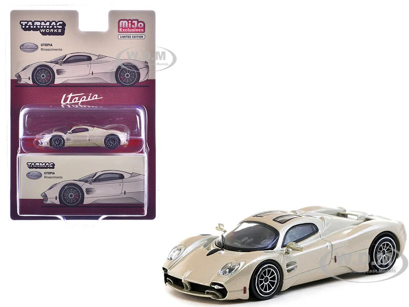 Pagani Utopia Rinascimento Silver Metallic "Global64" Series 1/64 Diecast Model by Tarmac Works - Pagani Models