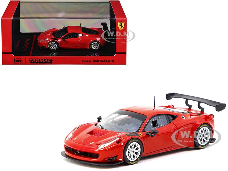 Ferrari 458 Italia GT3 Red "Road64" Series 1/64 Diecast Model Car by Tarmac Works - Ferrari Models