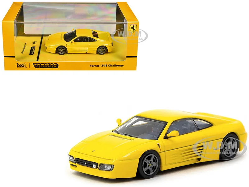 Ferrari 348 Challenge Yellow "Road64" Series 1/64 Diecast Model Car by Tarmac Works - Ferrari Models