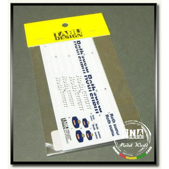 TABU Design 20040 1/20 FW19 Option decal (for STUDIO27 FK20212) - Model Cars