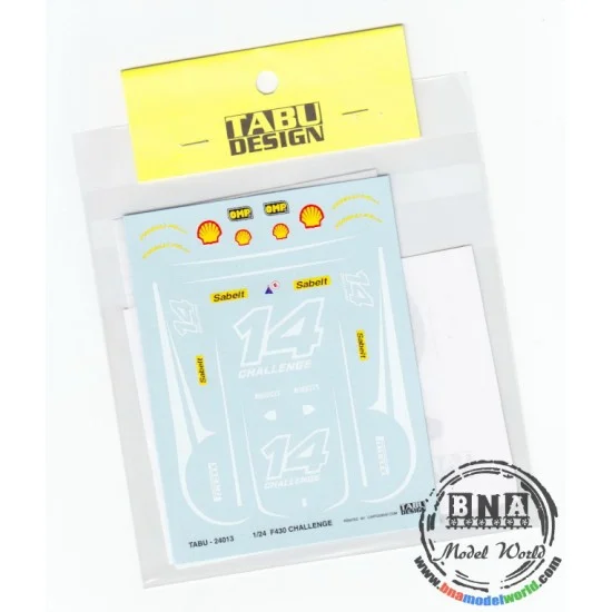 TABU Design 24013 Decals for 1/24 Ferrari F430 CHALLENGE for Fujimi kit - Model Cars