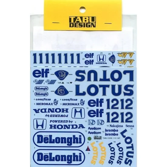TABU Design TABU12096 1/12 99T Monaco Full Sponsor Decal - Model Motorcycles