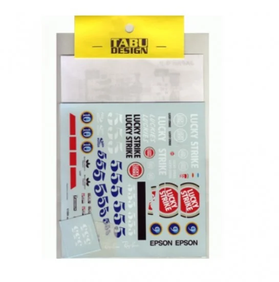 TABU Design 18001 1/18 BAR 006 Sponsor 'LUCKY STRIKE and 555' Decal - Model Cars