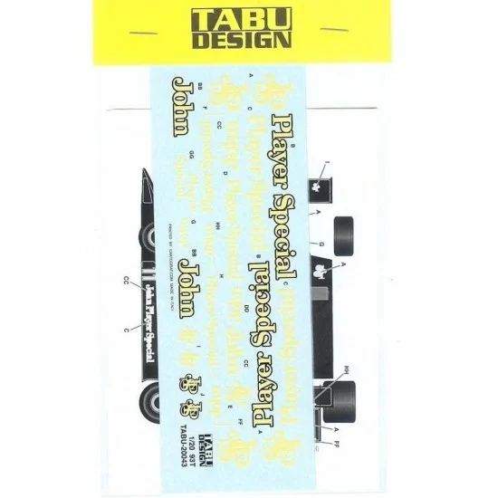TABU Design 20043 1/20 Lotus Type 93T Supplementary Decal - Model Cars