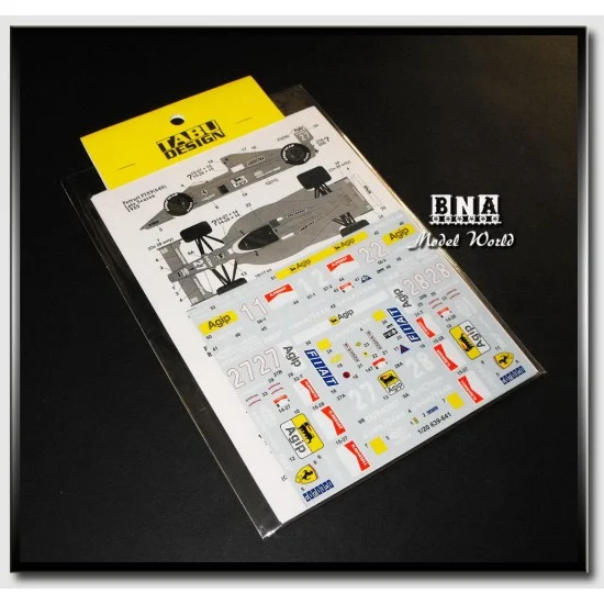 TABU Design 20056 Decals for 1/20 Ferrari F189 (640) 1989 Full Sponsor (Tamiya 20023/24) - Model Cars