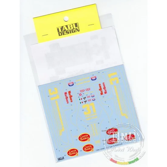 TABU Design 20080 Decals for 1/20 Lotus Type 79 "Rebaque" (1979) for Tamiya #20060 - Model Cars