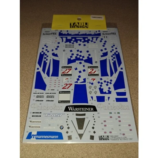 TABU Design 24041 1/24 McLaren F1-GTR "Parabolica" #27 FIA-GT 1997 (Long Tail) Decals for Fujimi kit