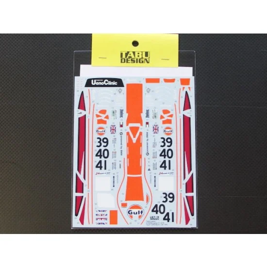 TABU Design 24043 1/24 McLaren F1-GTR "Gulf" #39/40/41 LeMans 1997 (Long Tail) Decals for Fujimi kit