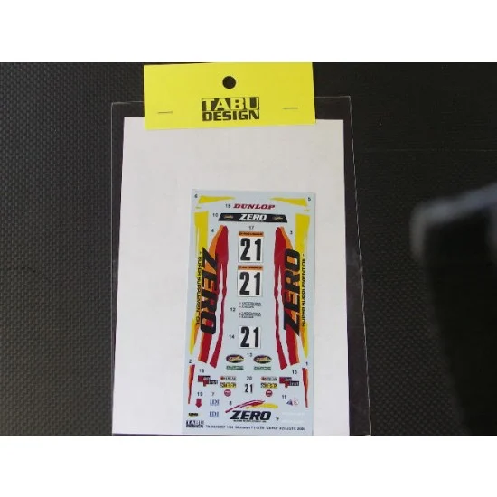TABU Design 24057 1/24 McLaren F1-GTR "ZERO" #21 JGTC 2000 (Long Tail) Decals for Fujimi kit