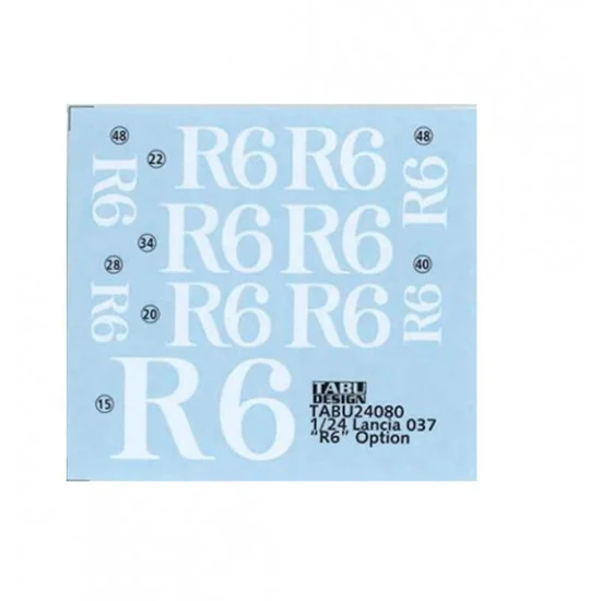 TABU Design 24080 1/24 Lancia 037 'R6' Option Decal - Model Cars