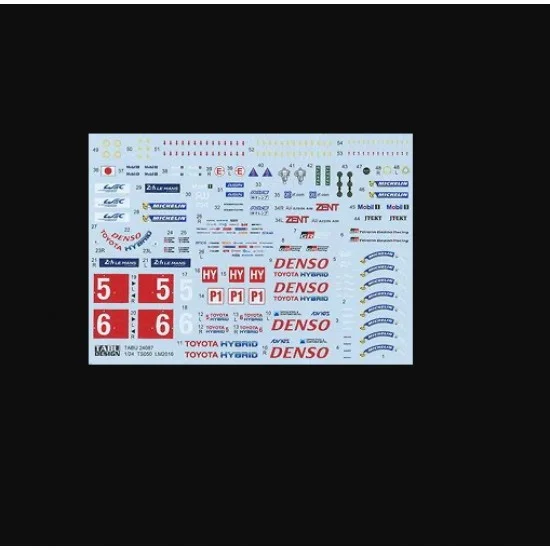 TABU Design 24087 1/24 Toyota TS050 LM 2016 logo Decal - Model Cars