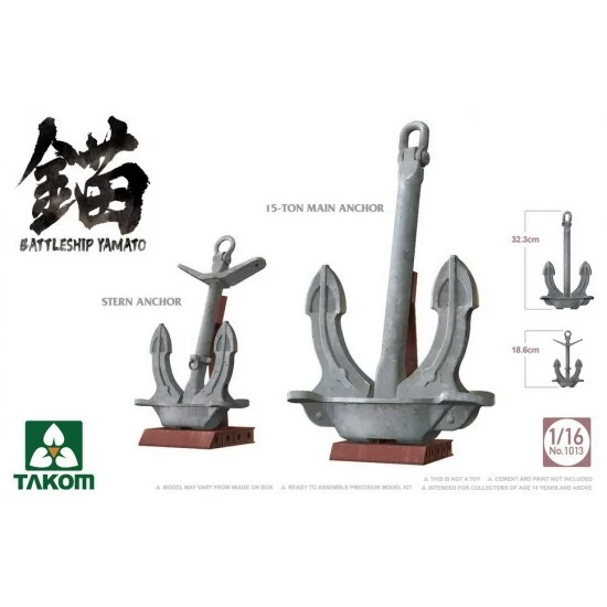 Takom 1013 1/16 Yamato Battleship Anchor - Model Ships & Boats