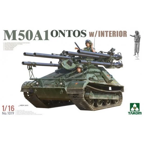 Takom 1019 1/16 M50A1 Ontos Tank Destroyer w/Interior - Military Vehicles & Tanks