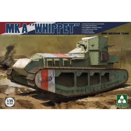 Takom 2025 1/35 WWI Medium Tank - Mk.A " Whippet"
