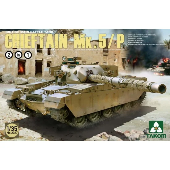Takom 2027 1/35 British Main Battle Tank Chieftain Mk.5/P [2 in 1] - Military Vehicles & Tanks