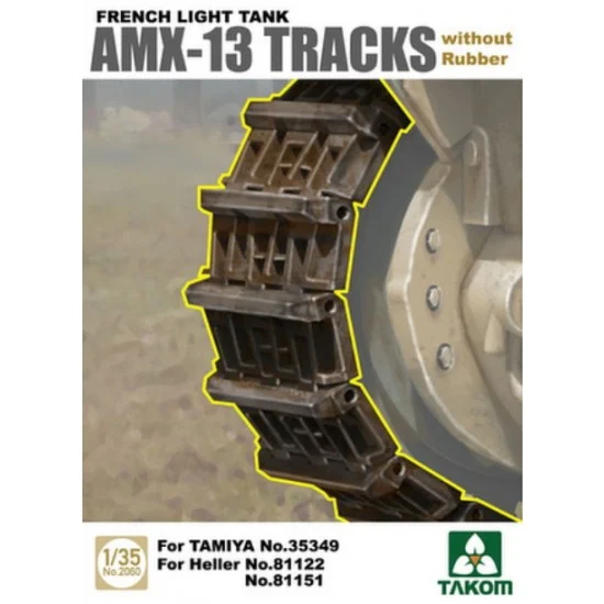 Takom 2060 1/35 French Light Tank AMX-13 Tracks without Rubber for Tamiya #35349, Heller #81122/81151
