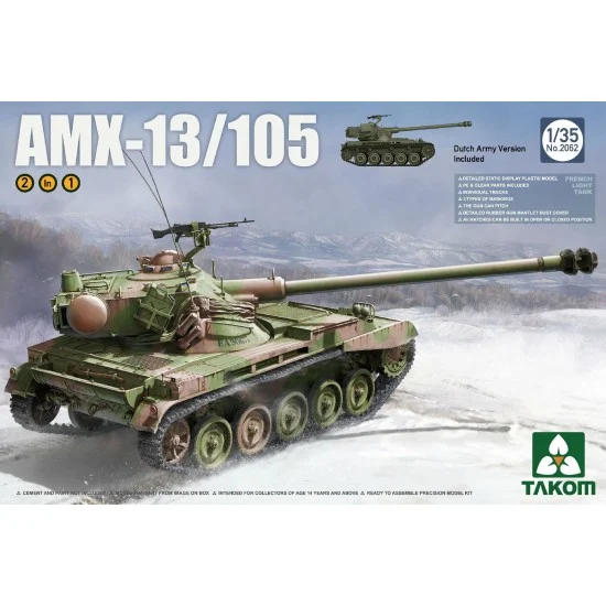 Takom 2062 1/35 French Light Tank AMX-13/105 (2 in 1)
