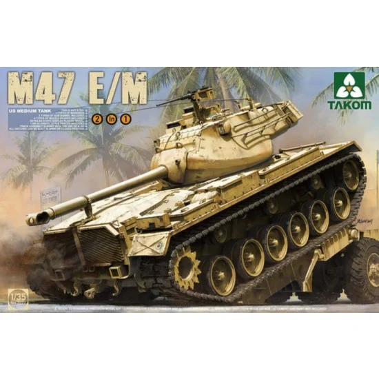 Takom 2072 1/35 US Medium Tank M47 Patton E/M (2 in 1) - Military Vehicles & Tanks