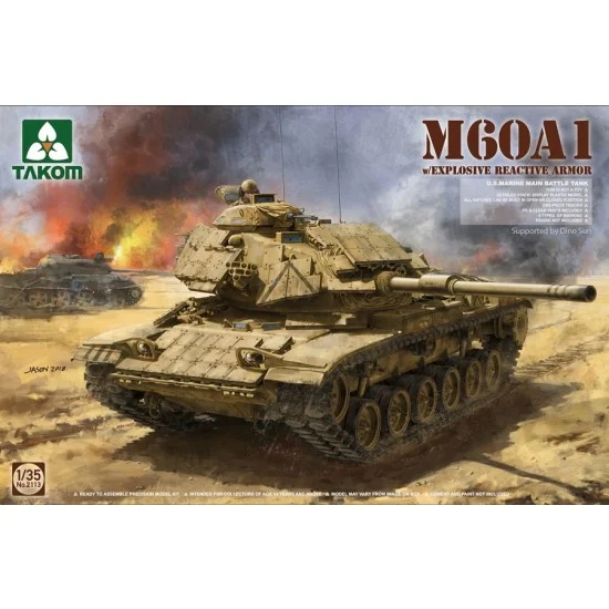 Takom 2113 1/35 M60A1 w/Explosive Reactive Armour - Military Vehicles & Tanks