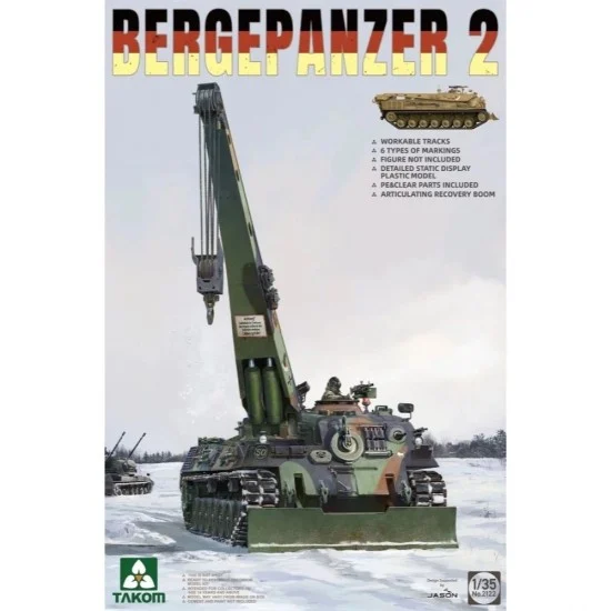 Takom 2122 1/35 Bergepanzer 2 (Leopard) Armoured Recovery Vehicle - Military Vehicles & Tanks