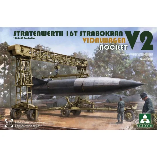 Takom 2123 1/35 Stratenwerth 16T Strabokran V2 Vidalwagen Rocket 1944/45 - Military Vehicles & Tanks