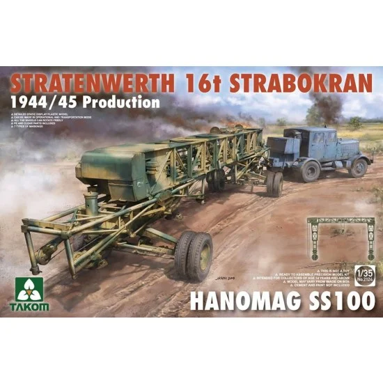 Takom 2124 1/35 Stratenwerth 16T Strabokran 1944/45 Hanomag SS100 - Military Vehicles & Tanks